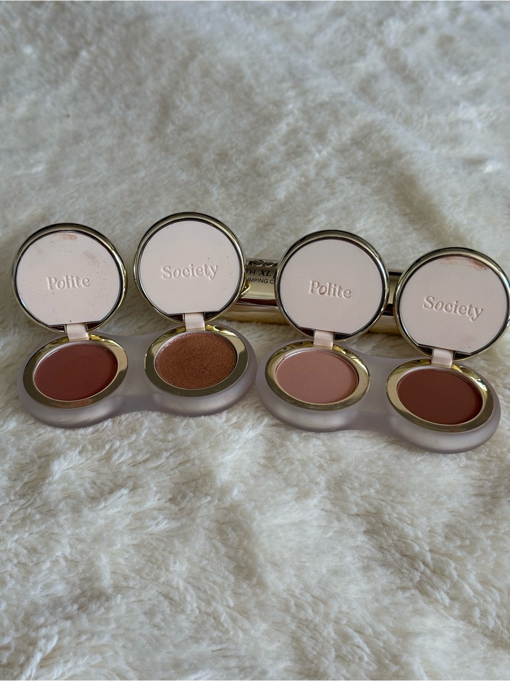 Polite Society Makeup Bundle – Big Mouth Plumper + 2 Eyeshadow Duos – new